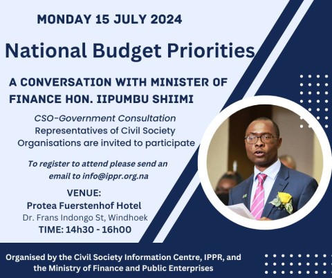 INVITATION to Civil society consultation with the Minister of Finance and Public Enterprises - 15 July